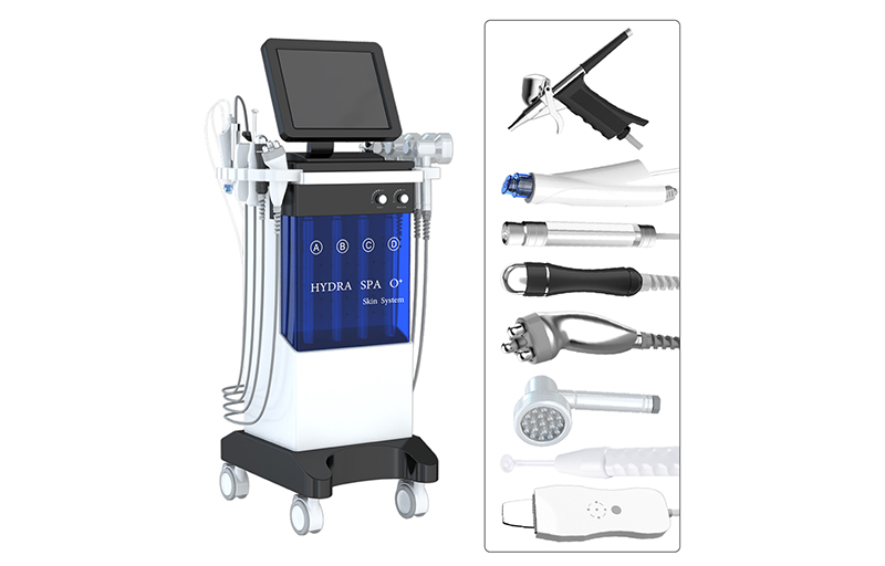 Multifunctional 11in 1 hydro facial deep cleaning aqua peeling spray gunn oxygen anti aging hydra dermabrasion machine Model: SPA909H