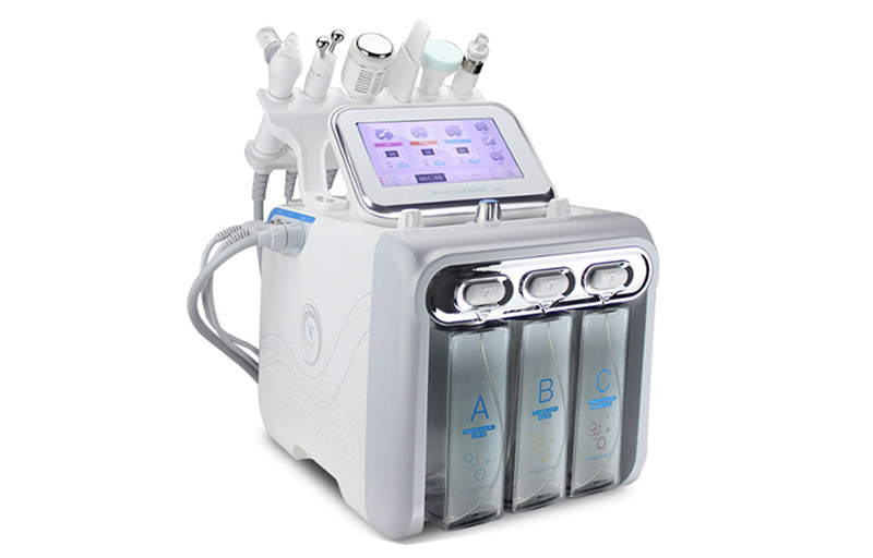 6 in 1 salon use device water facial aqua peel cleaning micro dermabrasion blackhead remover beauty oxygen jet machine Model: H202-01