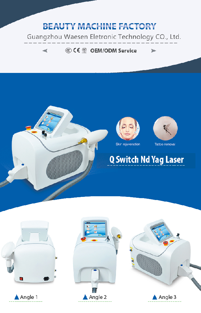 Q switched picosecond 1064/532/1320nm nd yag laser machine for tattoo removal skin rejuvenation Model: ND02